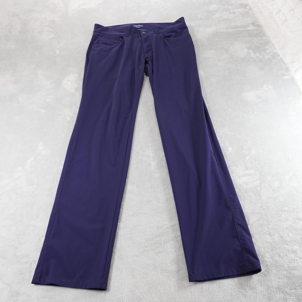 Peter Millar Pants Mens 32 Blue Khakis Microfiber Nylon Spandex Golf Perfromance